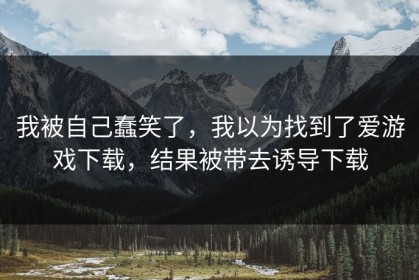 我被自己蠢笑了，我以为找到了爱游戏下载，结果被带去诱导下载