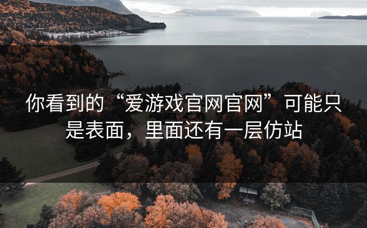 你看到的“爱游戏官网官网”可能只是表面,里面还有一层仿站 你看到的“爱游戏官网官网”可能只是表面,里面还有一层仿站